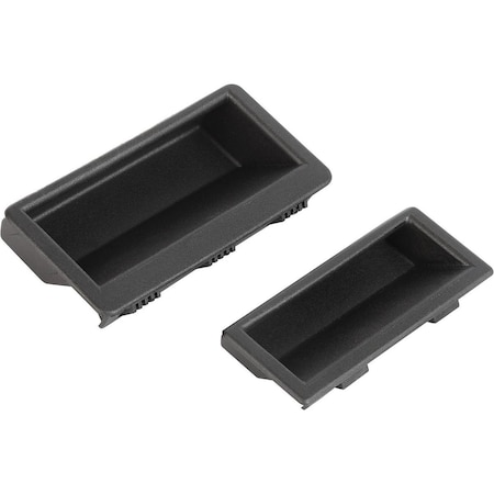 Kipp Recessed Handle, L1=94, L=85, H=41, Plug-In, Polyamide Black K1306.09441